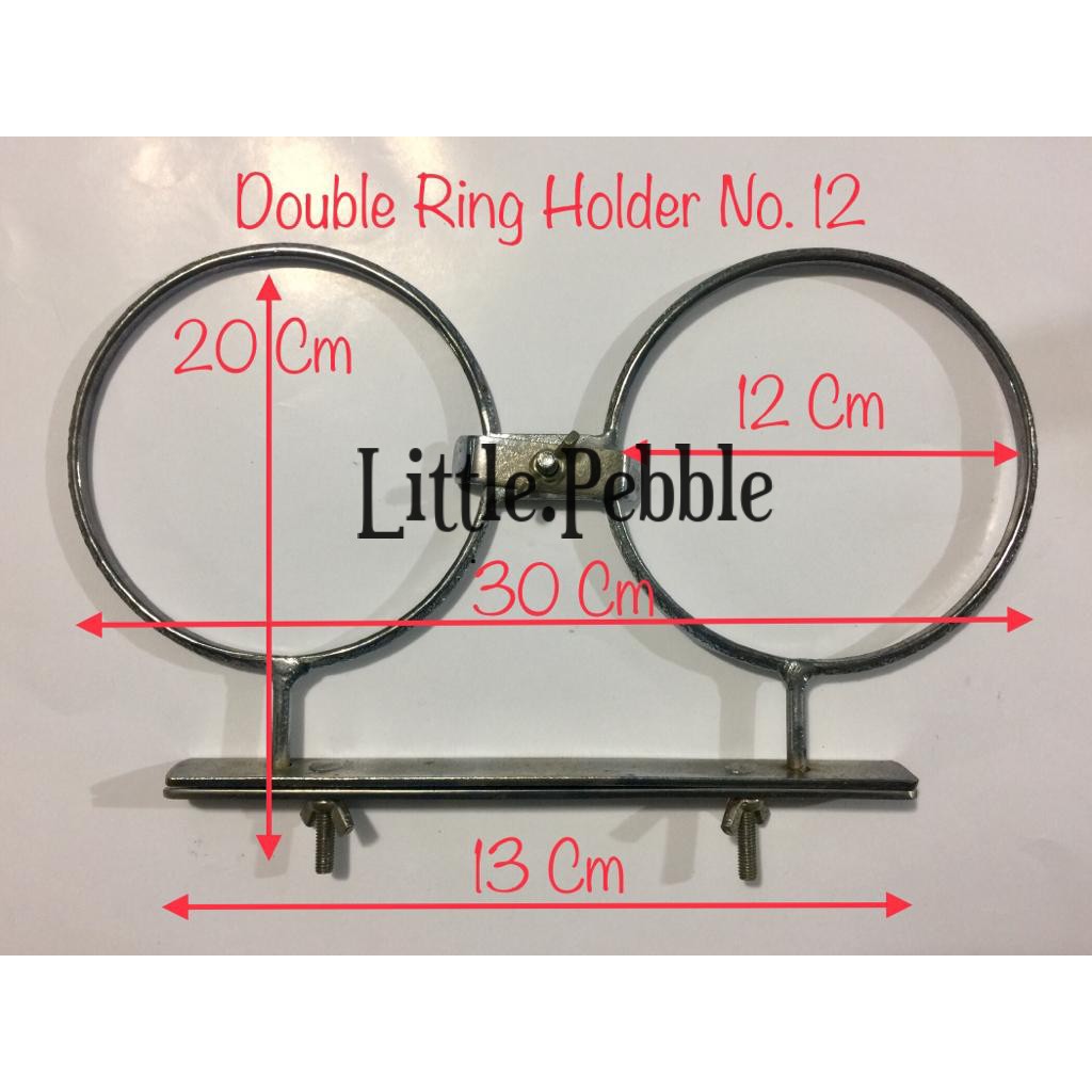 double ring holder pet bowl-pegangan mangkuk makan minum hewan di kandang