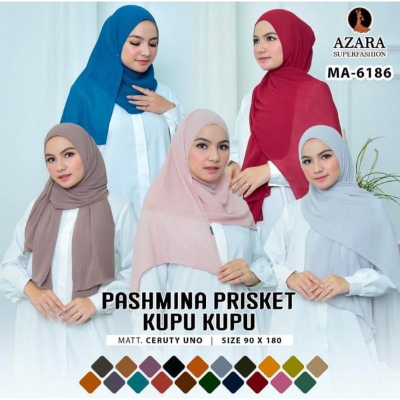 Pashmina Plisket Ceruti Azara | Pasmina ceruty plisket Azara