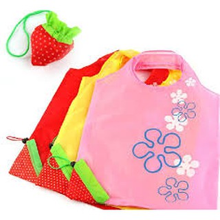 HE 401 Tas  Belanja  Serbaguna Lipat Strawberry  Baggu Bag 