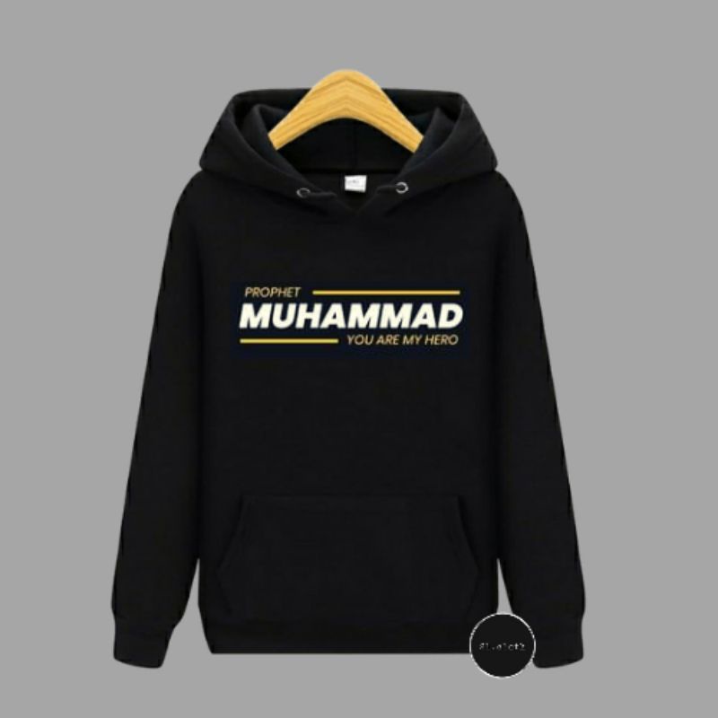 Jaket Hoodie Sweater Anak Laki-laki Alhamdulillah Muslim Umur 2-12 Tahun