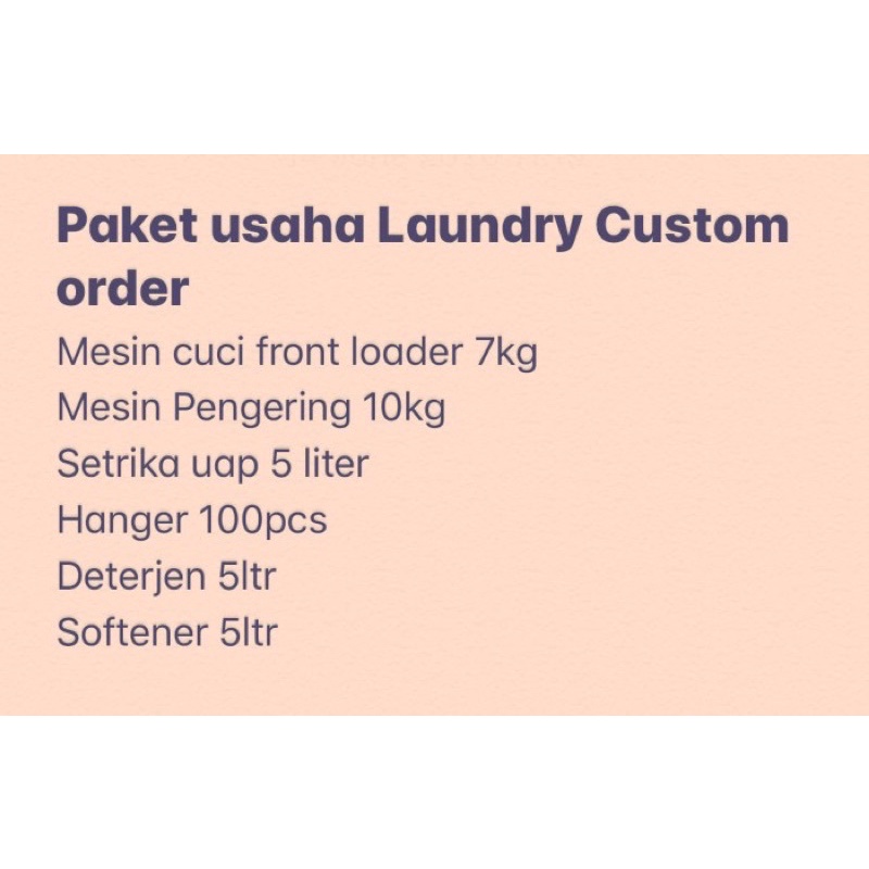paket usaha laundry