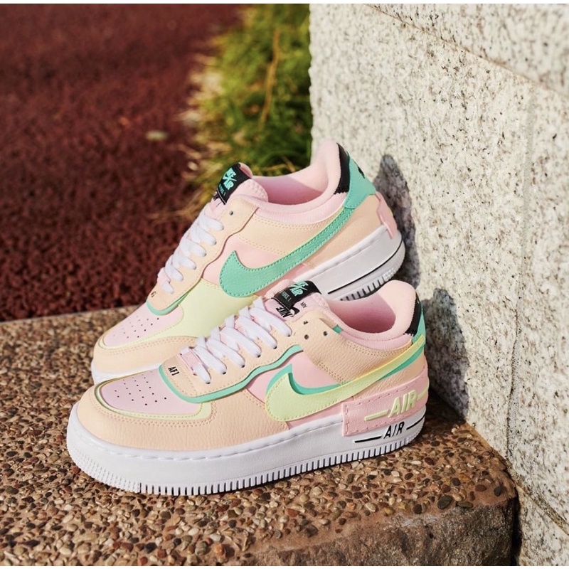 Nike Air Force 1 Shadow Arctic Punch/Barely Volt-Crimson Tint Original