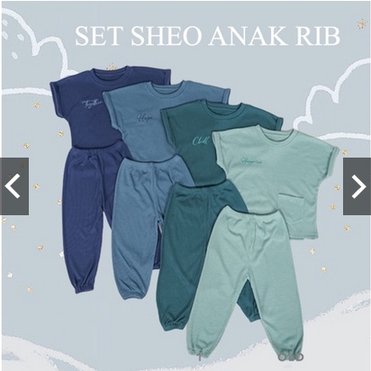 Setelan Anak Unisex / baju kaos premium / Set Piyama Anak Usia 1-5 thn Sheo Rib