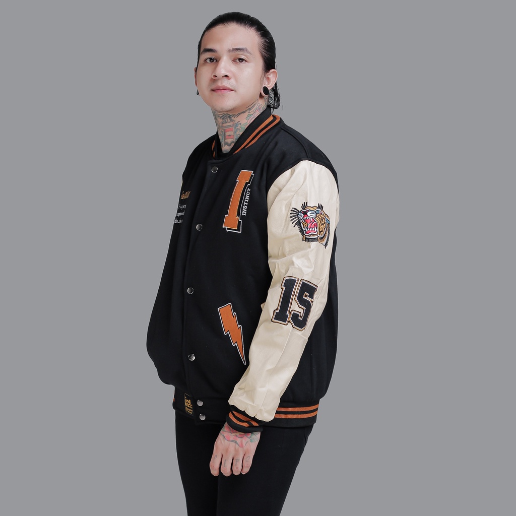 JAKET BASEBALL VARSITY FULL BORDIR BRANDED INSTINCT