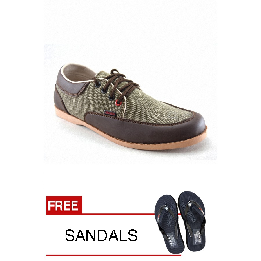 

Redknot - Sneakers Counting Grey Denim Brown + Bonus Sandal Senilai Rp.25.000,00
