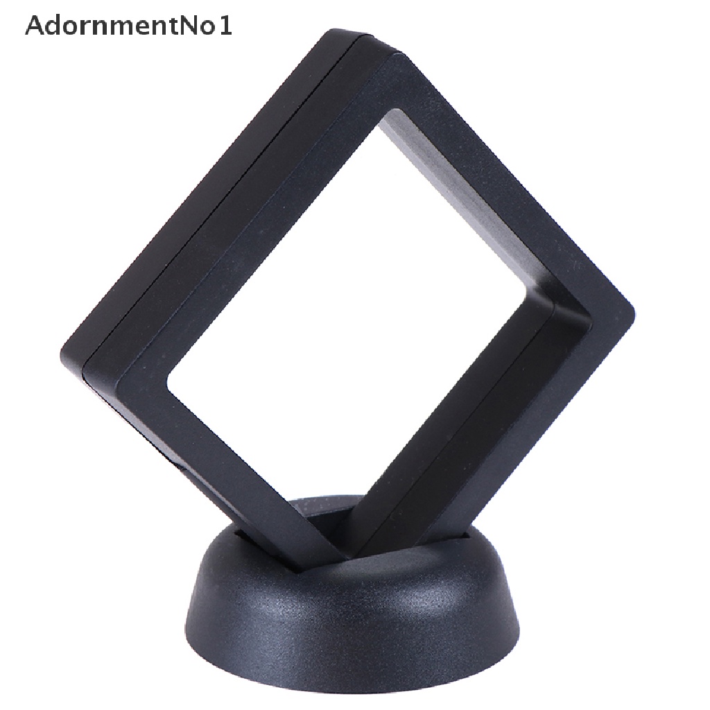 (AdornmentNo1) Frame display Perhiasan / Koin 3D Ukuran 70x70mm Warna Hitam