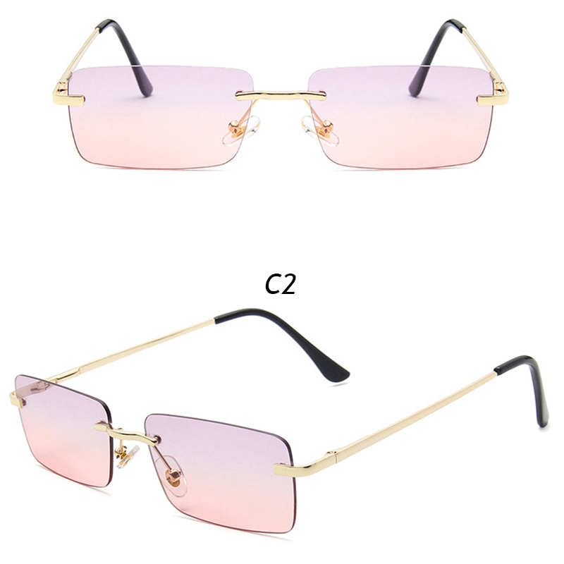 (YUZHU) Bayar Di Tempat Kacamata Fashion Wanita Kacamata Square Kacamata Anti UV Classic Kacamata Hitam
