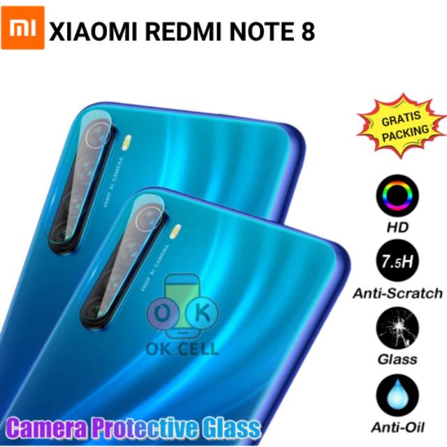 2IN1 TG ANTI GORES LAYAR+KAMERA REDMI NOTE 8 FULL SCREEN PROTECTOR TEMPERED GLASS FULL COVER PREMIUM