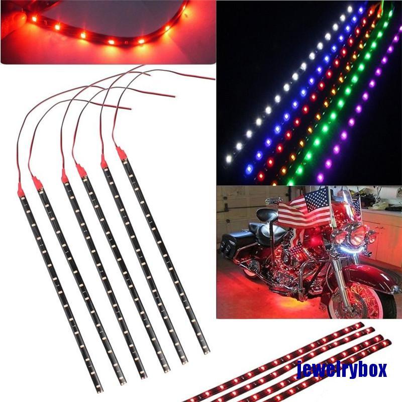 (Jewelrybox) 6pcs Lampu Strip Led Dc 12v Anti Air Untuk Mobil / Motor