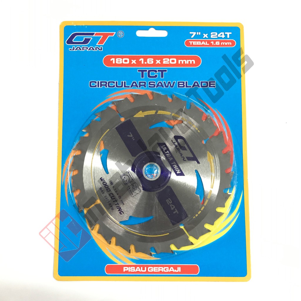 GT JAPAN Circular Saw Blade 7 Inch x 24T ULTRA THIN Mata Pisau Potong Kayu Wood Triplek