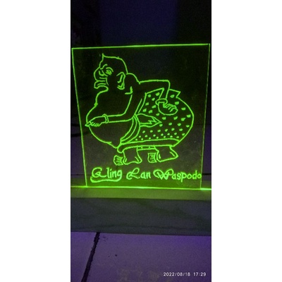 Lampu Akrilik LED Lampu Hias Akrilik Lampu Akrilik Wayang Semar Lampu Akrilik 3D