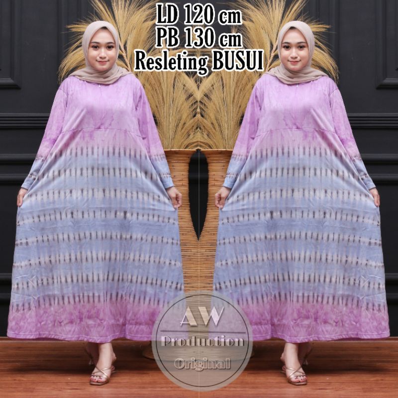 Daster Kaos Jumbo Ld 120 Soft Lengan Panjang Busui Bumil Batik Pekalongan Kekinian