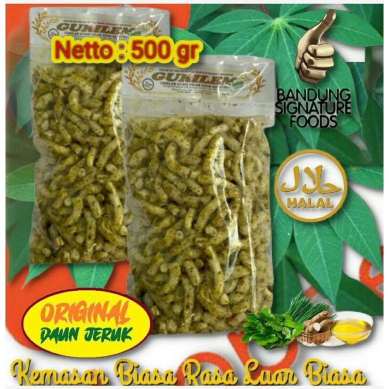 

500g Gurilem Mantap Khas Bandung - Rasa ORIGINAL Non Pedas Aroma Daun Jeruk