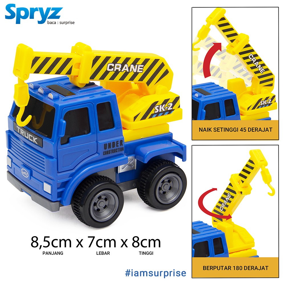 Spryz Citysquad 1:48 Mainan Truk Friction