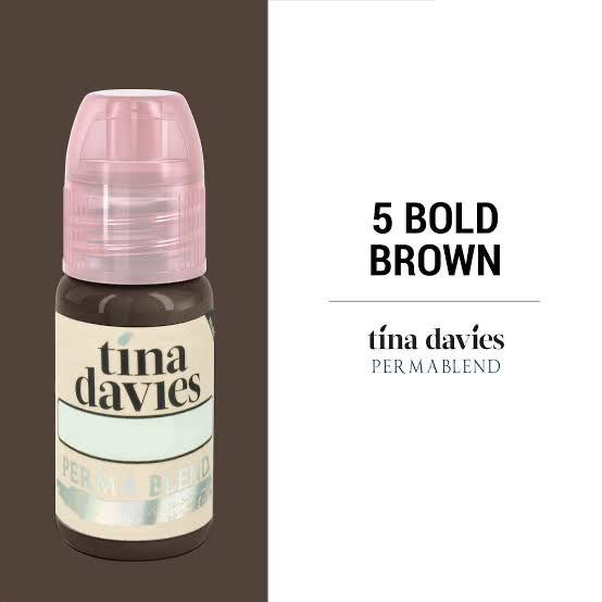 TINA SULAM ALIS BIBIR EYELINER PERMABLEND X TINA DAVIES - Bold Brown ORIGINAL MADE IN USA 15ML