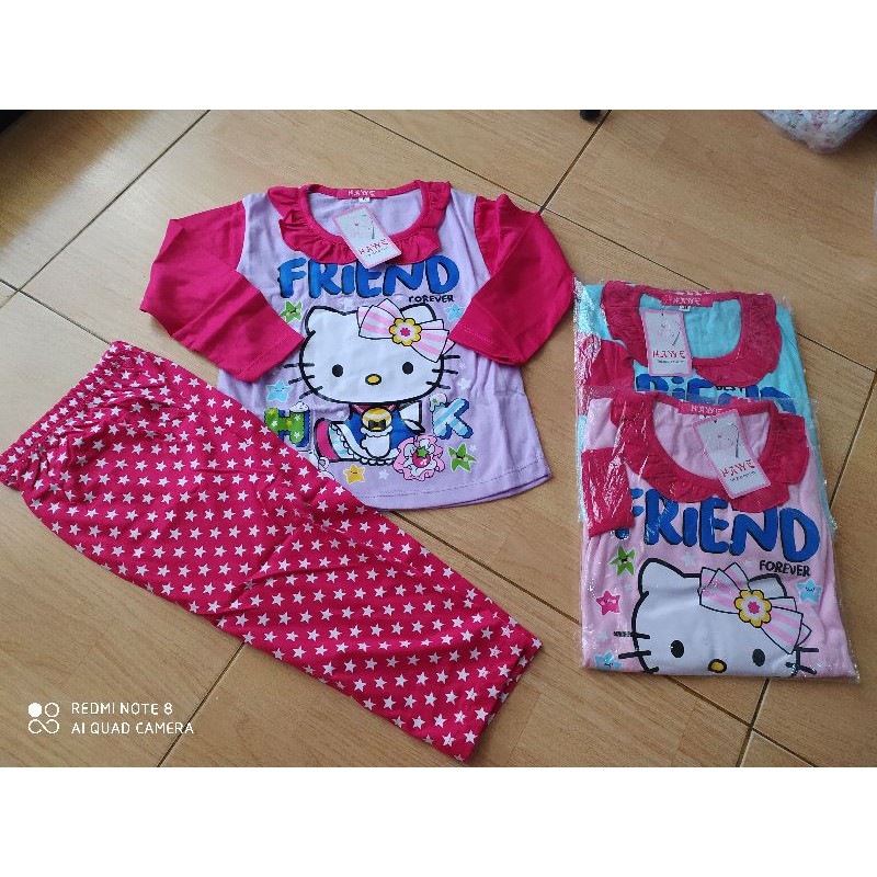 Baju Tidur Anak Perempuan size S,M,L (1-3  Tahun )