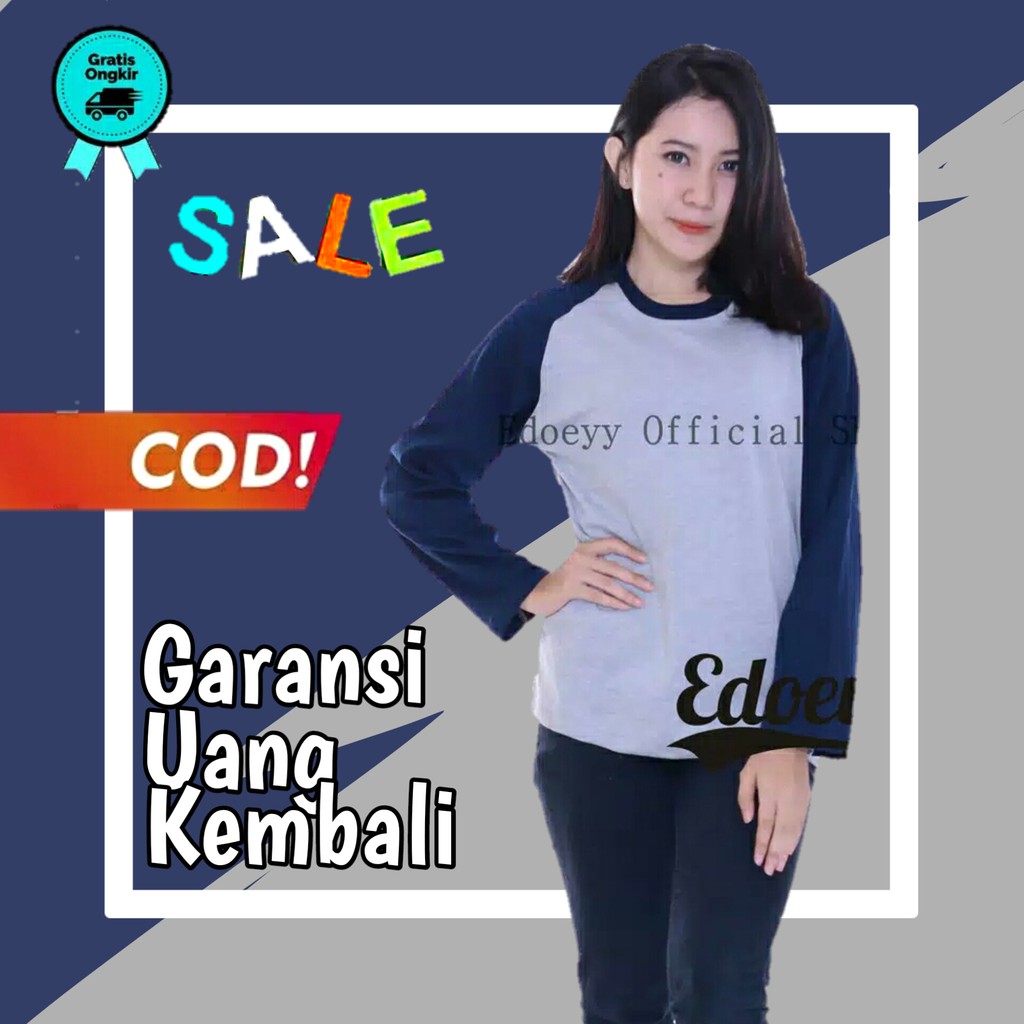 kaos raglan wanita lengan panjang baju wanita lengan panjang baju perempuan lengan panjang ke126