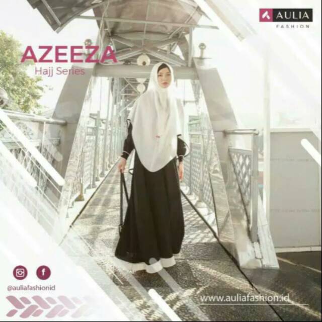 Gamis Aulia azeeza black white