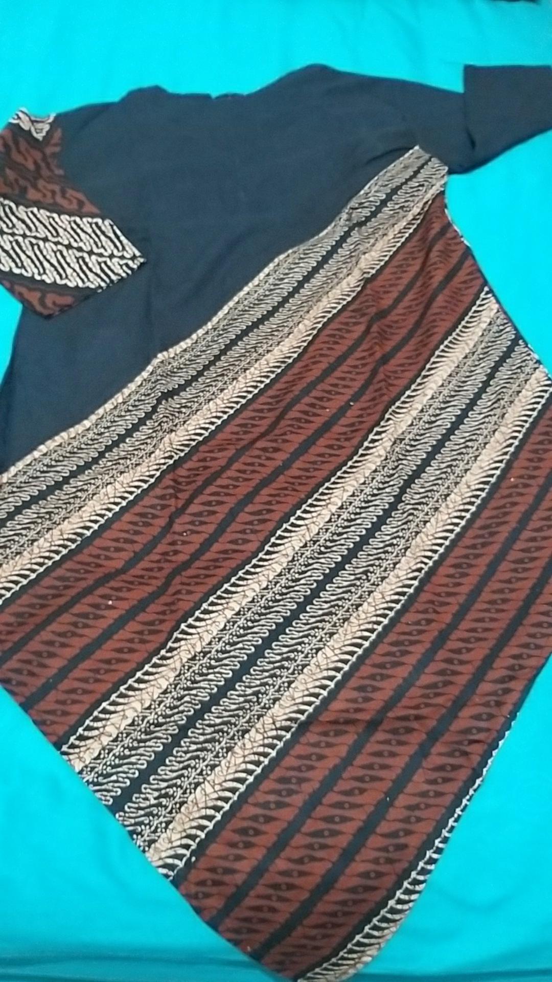 Baju Batik Wanita Atasan Tunik Lancip Motif Seno Susun Katun Adem New Modern Seragam Pesta Resespsi