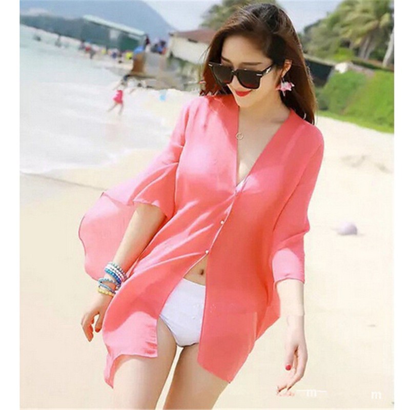 Cardigan Pantai Pelindung Matahari Bikini Cover Bikini 9 warna