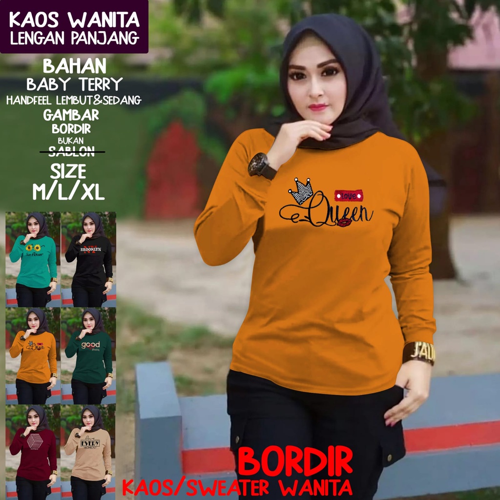 Kaos wanita Lengan Panjang | Atasan Wanita | Atasan wanita Lengan Panjang | Sweatshirt