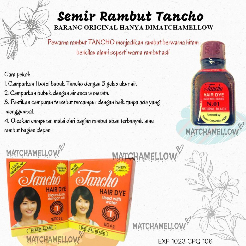 ❄️MATCHA❄️ TANCHO SEMIR PEWARNA RAMBUT BUBUK - HAIR DYE POWDER TANCHO