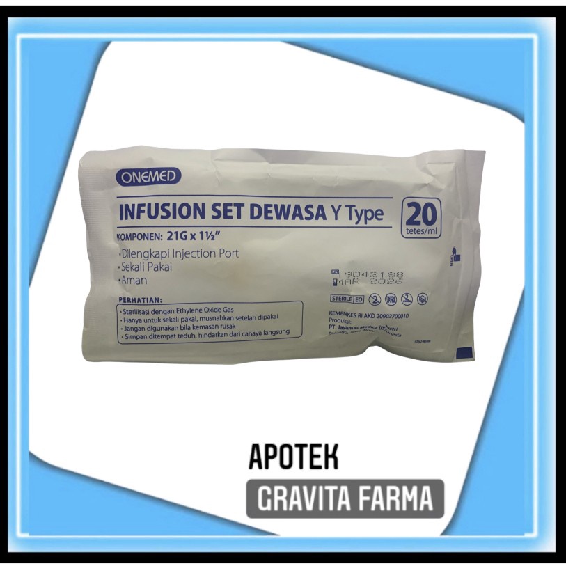 Onemed Infusion Set Dewasa Tipe Y - 20 tetes / ml