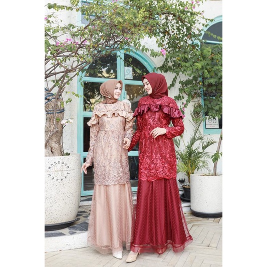 NYDIA Gamis pesta muslimah mewah gaun wisuda gaun lamaran walimatul gaun bridemaid