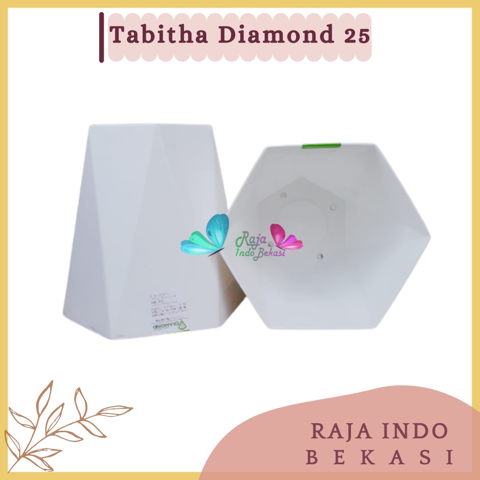 Pot Tabitha Diamond 25 Putih