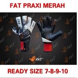 SARUNG TANGAN KIPER FAT PRAXI MERAH HITAM ORIGINAL