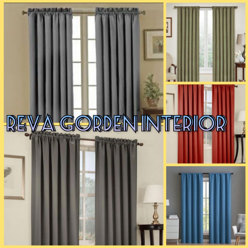 gorden jendela serut rumbai murah polos