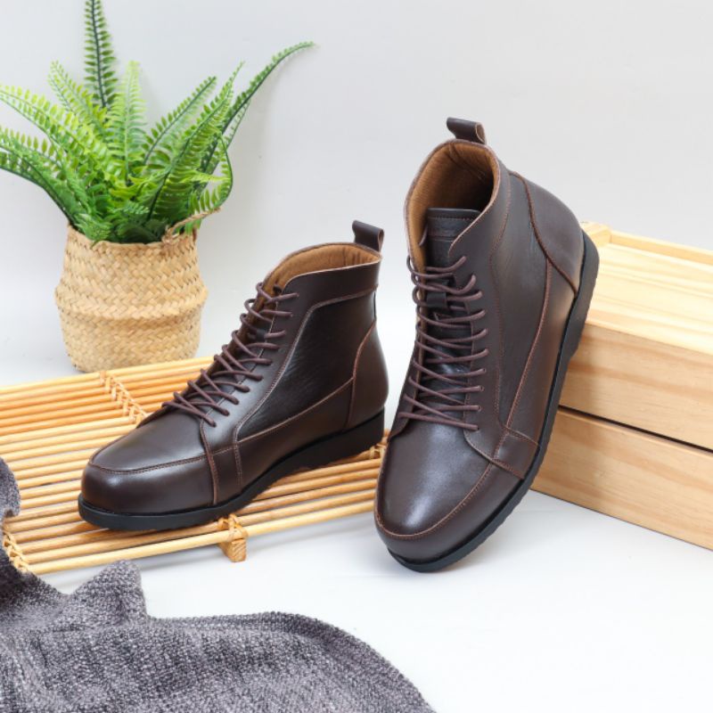 sepatu boots pria sepatu boots kulit sapi asli sepatu boot Boston Footwear ID Flavio Boston