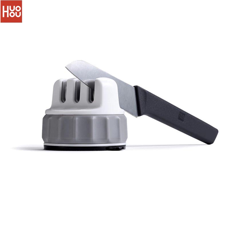 Huohou Pengasah Pisau Knife Sharpener Whetstone 3 Grinding Wheel - HU0066