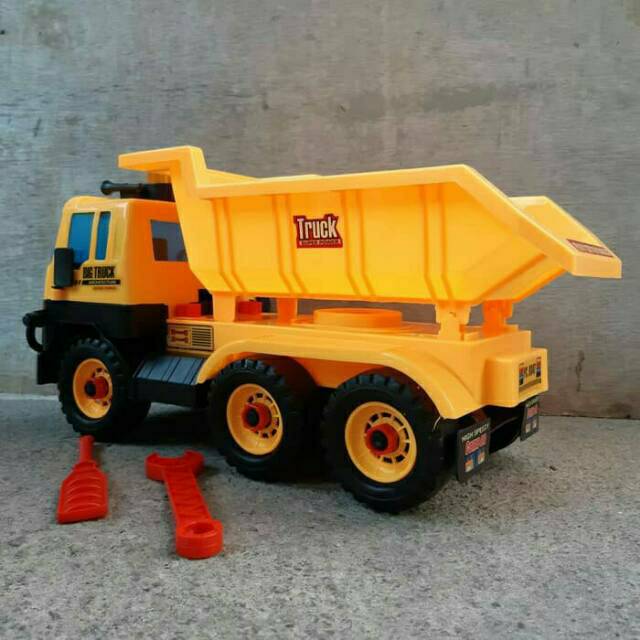 Mainan Dump Truck Jumbo/ Mainan anak truck pasir  Free Obeng dan kunci mainan