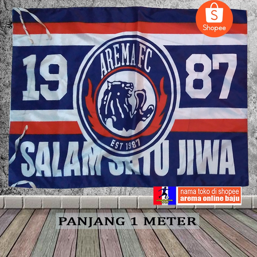 BENDERA AREMA FC SUPORTER SEPAKBOLA -arema online baju