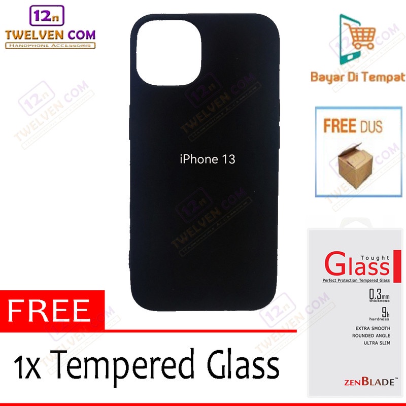 [FLASH SALE] Case Slim Matte Softcase iPhone 13 - Free Tempered Glass