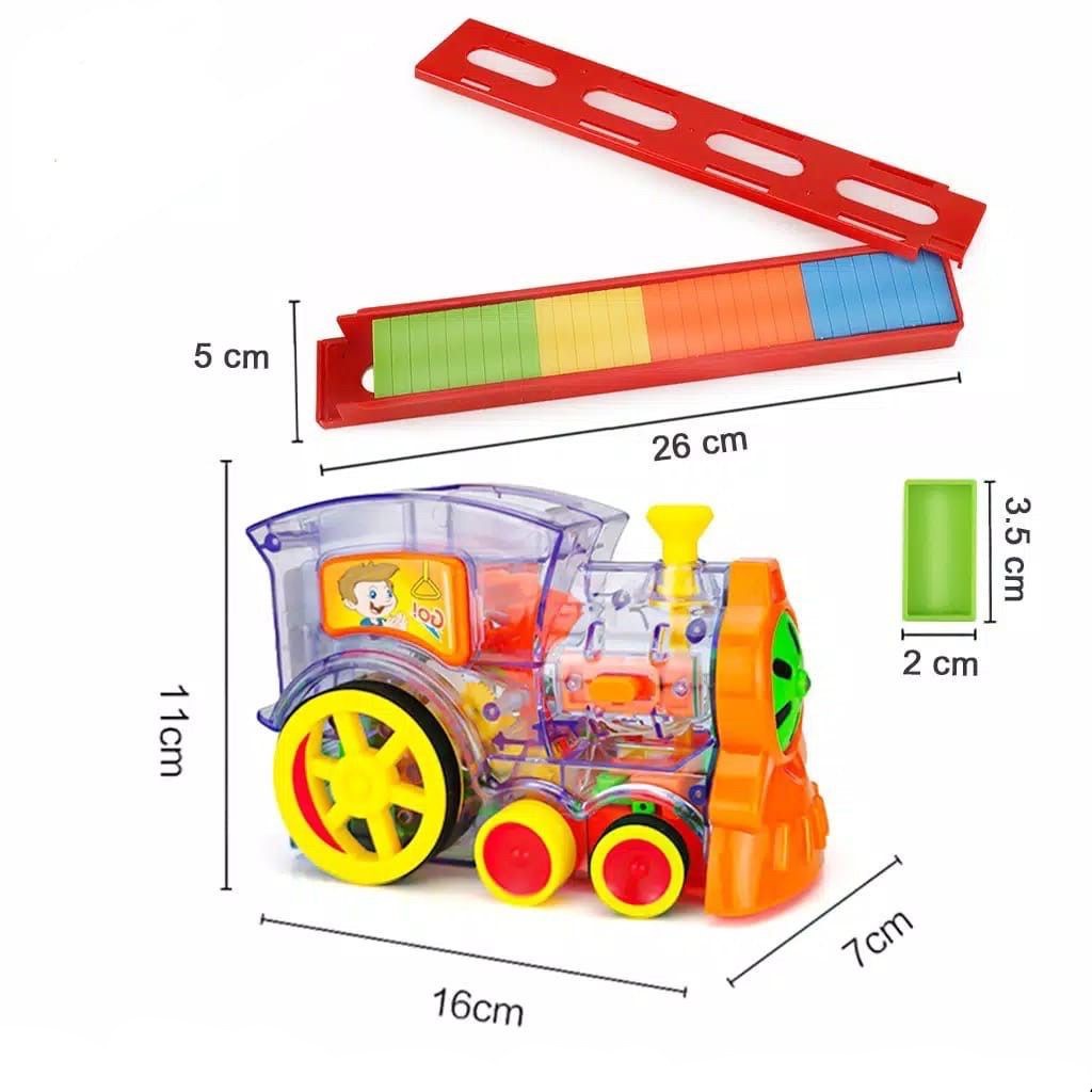 Mainan Anak Domino Train Penyusun Kereta Api Mainan Domino Train 80Pcs Mainan Anak