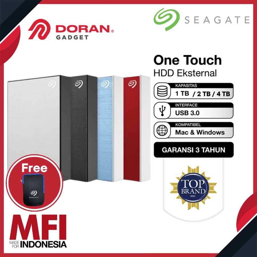 Seagate One Touch 2,5 Hardisk External USB 3.2 Gen 1 - Garansi Resmi 3 Tahun