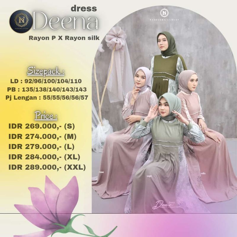 DEENA DRESS BY NADHEERA LUXURY ✔️ COD ✔️ OUTFIT KONDANGAN SIMPEL, MURAH DAN MEWAH