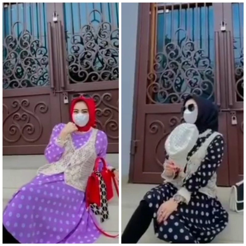 Tunik Zara Polka Hitam