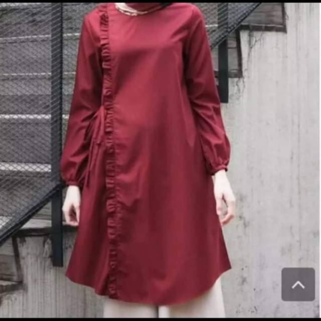 Tunik polos tali pinggang