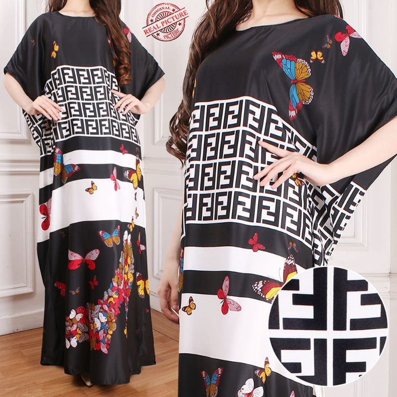 Kaftan Amita / Bahan Maxmara Lux Tebal/Kaftan wanita Kekinian / Kaftan Wanita Terbaru Putih Remaja C