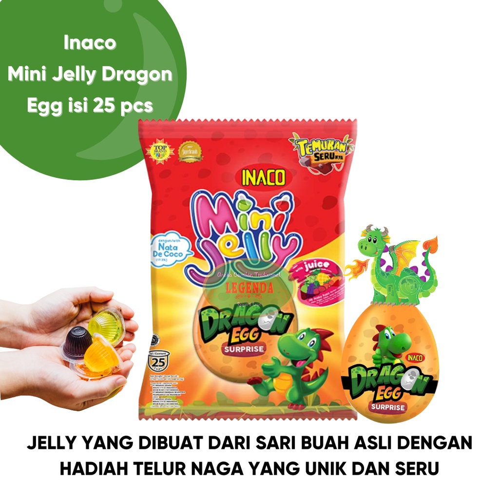 

Inaco Mini Jelly Dragon Egg Surprise 25x15gr buah nata de coco pudding puding jeli