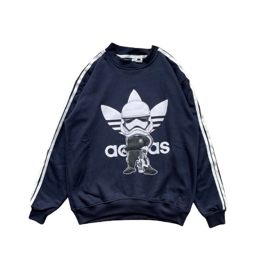 Jaket Sweater Crewneck ADDS X STARWARS – Navy Edition Fashion Trendy Casual Pria Good Brand Quality