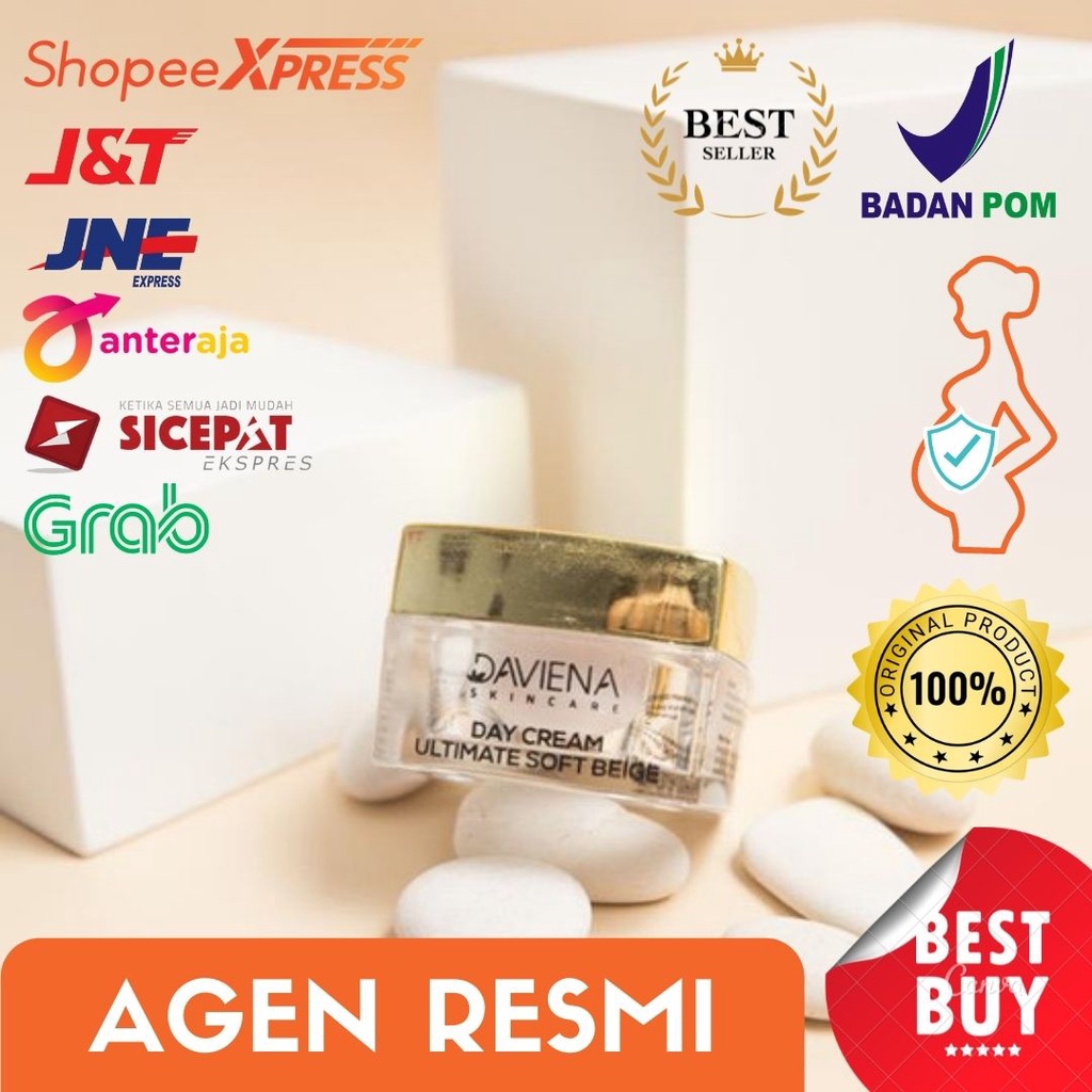 DAY CREAM GOLD | DAVIENA | DAVIENASKINCARE CREAM PELEMBAB WAJAH MEMUDARKAN FLEK HITAM DAN MENCERAHKA