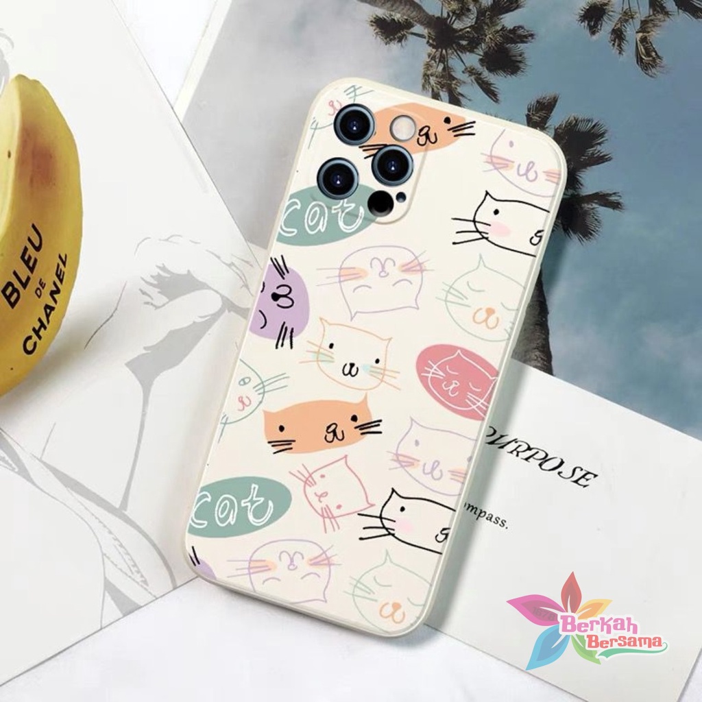 SS109 SOFTCASE MOTIF CUTE CAT IPHONE 6 6S 6+ 6S+ 7 8 SE 7+ 8+ X XS MAX XR BB7162