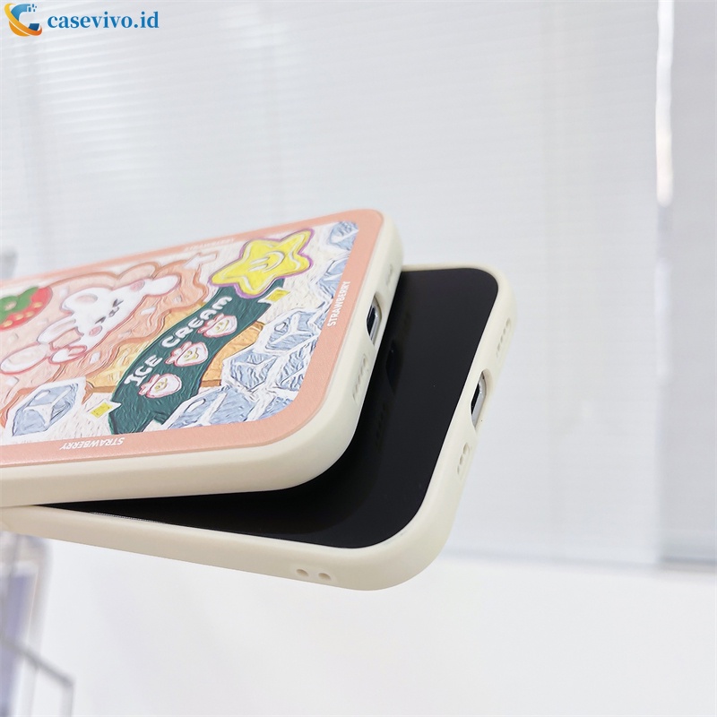 Casing Soft Tpu Case Realme C21Y C11 2021 C15 C21 C25 C20 C12 C3 C25S 5 5S 5i 6i C17 7i C1 C25Y C2 C3i C20A realme Narzo 20 10 10A 20A 30A A54 A15 A16 A9 A5 A7 A5S A95 A53 A33 Y12 Y20 A12 Motif Matcha Ice Cream Pattern Matte Soft Case-6