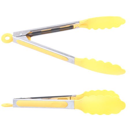 FOOD TONGS PLASTIK/ ALAT PENCAPIT MAKANAN/ Food Tong Plastik + Stainless Serbaguna dan Tahan Panas