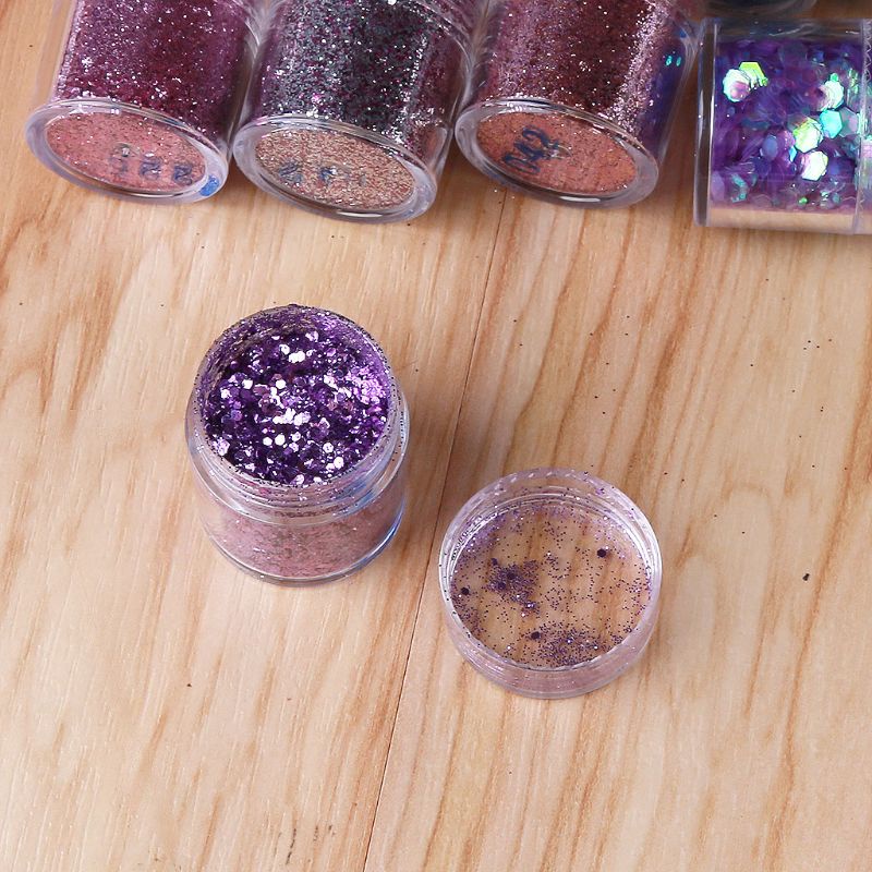 SIY  12 Box Festival Chunky Sequins Epoxy Resin Pigment Face Hair Nair Art Glitters