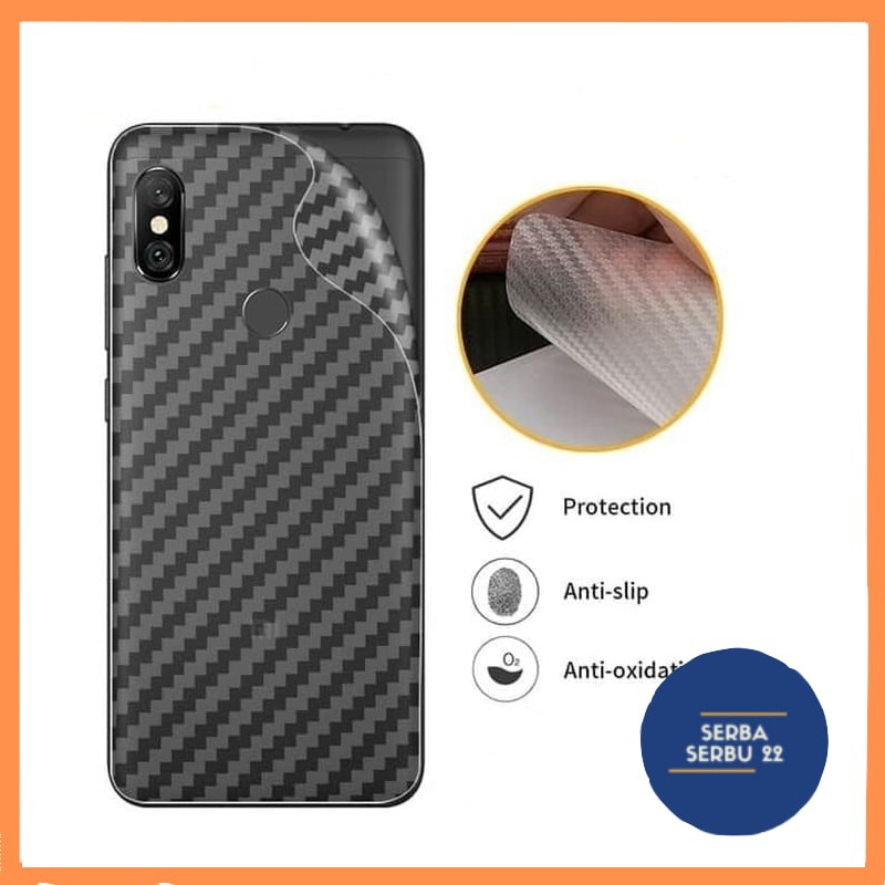 Skin Carbon HP Xiaomi  Garskin Realme Clear Carbon Skin Back Case Sticker Premium Violette Design